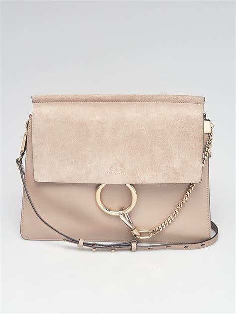 Chloe Faye Shoulder Bag Medium Motty Grey 